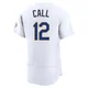Alex Call ＃12 Los Angeles Dodgers Authentic Men's Gold White 2026 Collection Jersey