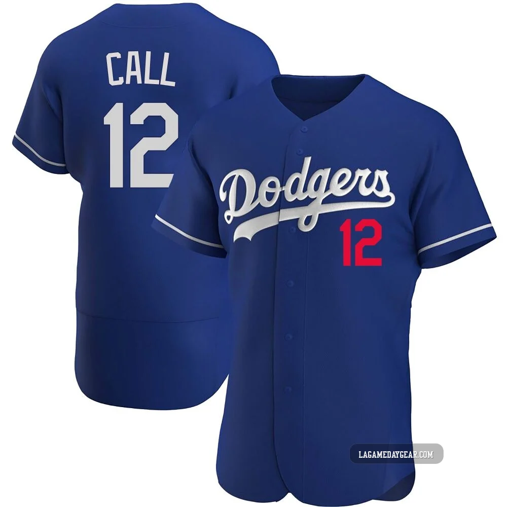 Alex Call ＃12 Los Angeles Dodgers Authentic Men's Royal Alternate Jersey