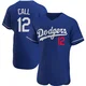 Alex Call ＃12 Los Angeles Dodgers Authentic Men's Royal Alternate Jersey