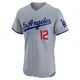 Alex Call ＃12 Los Angeles Dodgers Elite Men's Gray Road Jersey