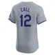 Alex Call ＃12 Los Angeles Dodgers Elite Men's Gray Road Jersey