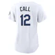 Alex Call ＃12 Los Angeles Dodgers Limited Women's Gold White 2026 Collection Stadium Jersey