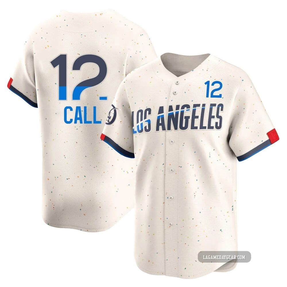 Alex Call ＃12 Los Angeles Dodgers Limited Youth Cream 2024 City Connect Jersey