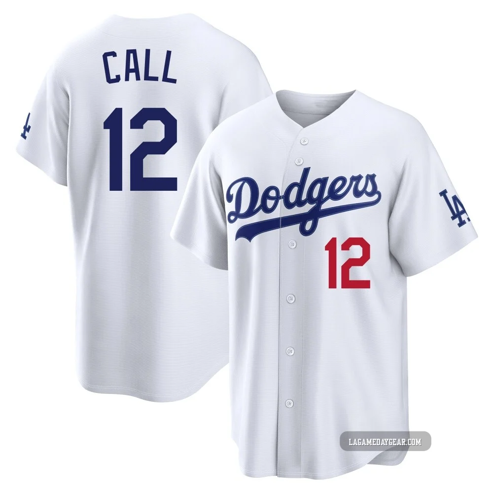 Alex Call ＃12 Los Angeles Dodgers Limited Youth White Home Stadium Jersey