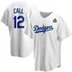 Alex Call ＃12 Los Angeles Dodgers Replica Men's White Home 2024 World Series Jersey