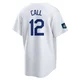 Alex Call ＃12 Los Angeles Dodgers Replica Youth White 2024 World Tour Seoul Series Home Jersey