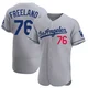 Alex Freeland ＃76 Los Angeles Dodgers Authentic Men's Gray Away Jersey