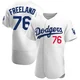 Alex Freeland ＃76 Los Angeles Dodgers Authentic Men's White Home Jersey