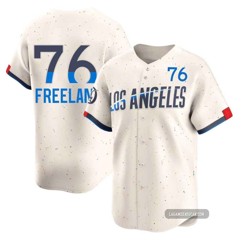 Alex Freeland ＃76 Los Angeles Dodgers Limited Men's Cream 2024 City Connect Jersey
