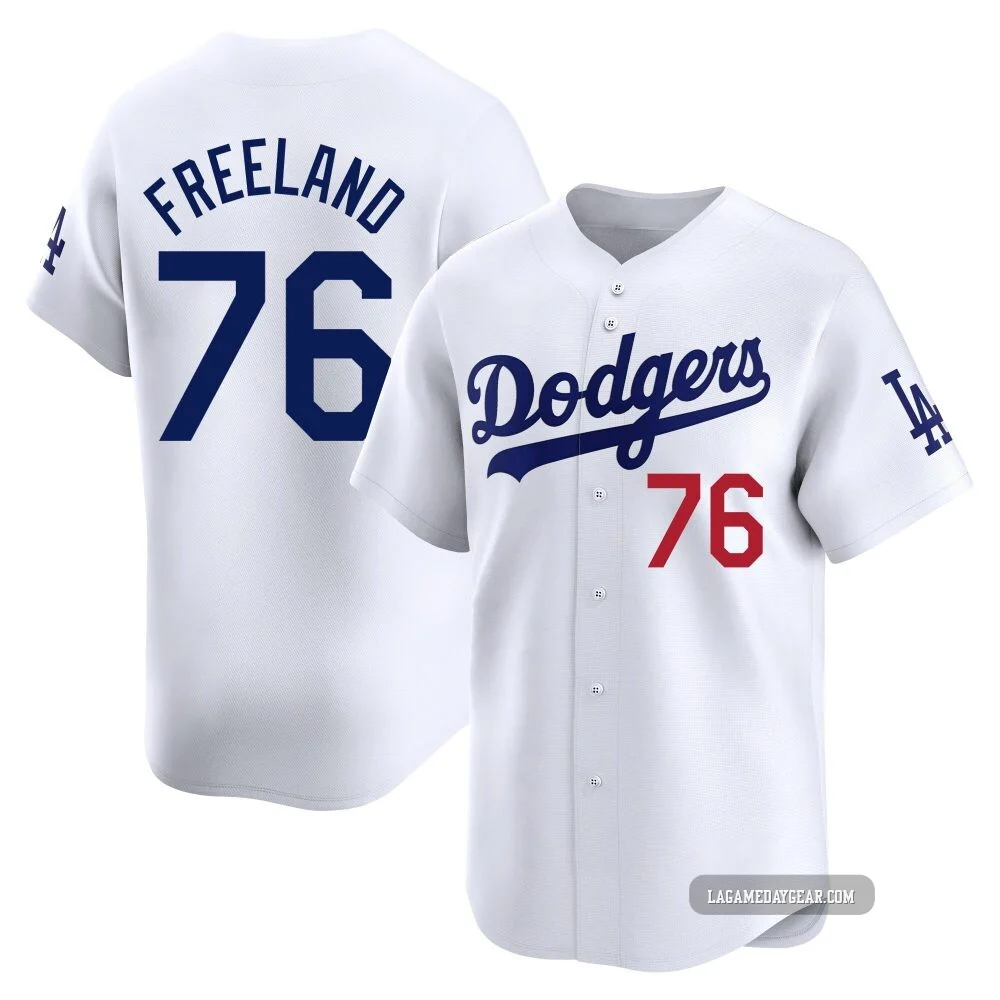 Alex Freeland ＃76 Los Angeles Dodgers Limited Men's White Home Jersey