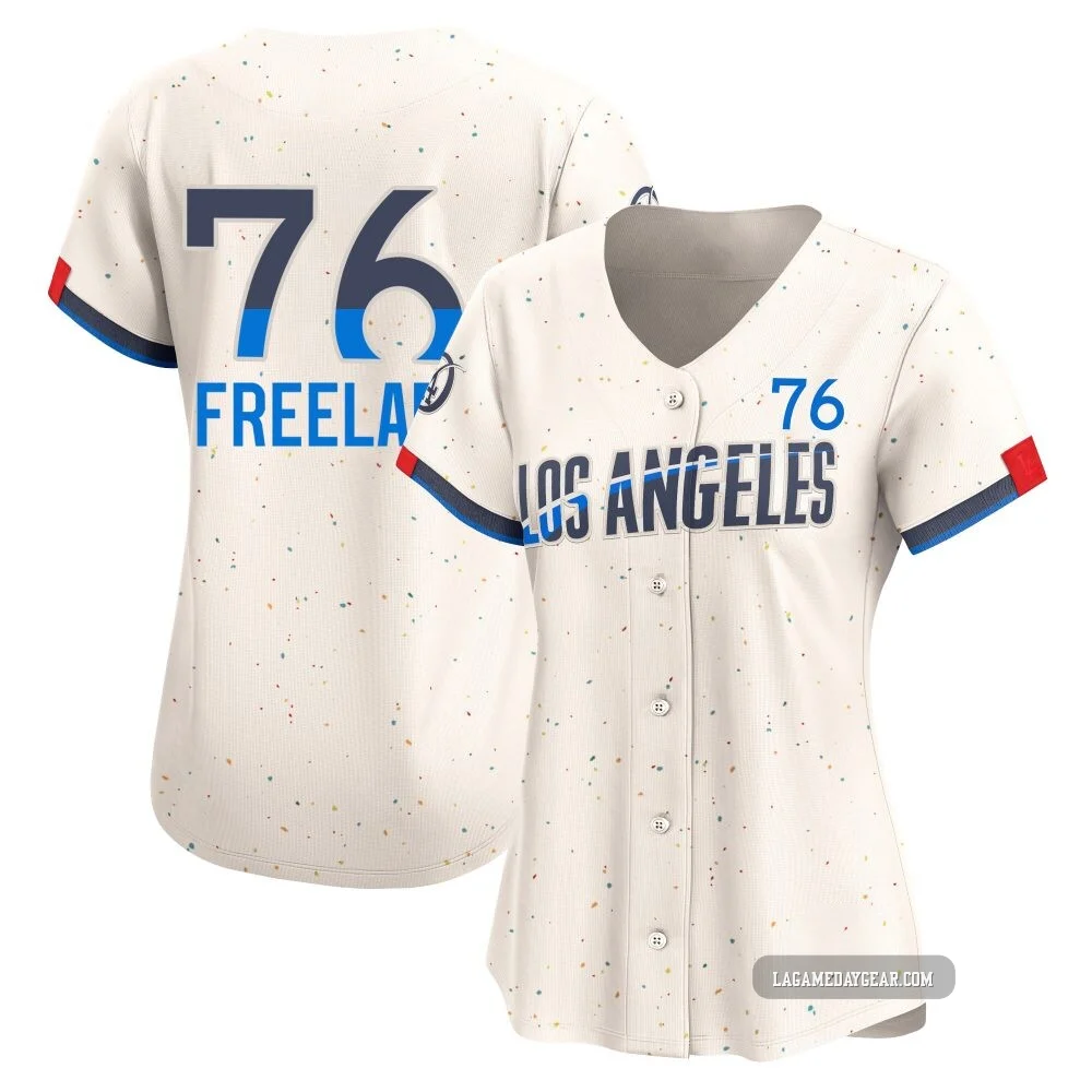 Alex Freeland ＃76 Los Angeles Dodgers Limited Women's Cream 2024 City Connect Jersey