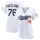 Alex Freeland ＃76 Los Angeles Dodgers Limited Women's Gold White 2026 Collection Stadium Jersey