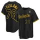 Alex Freeland ＃76 Los Angeles Dodgers Replica Men's Black Snake Skin City 2024 World Series Jersey