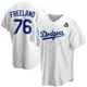 Alex Freeland ＃76 Los Angeles Dodgers Replica Men's White Home 2024 World Series Jersey