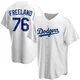 Alex Freeland ＃76 Los Angeles Dodgers Replica Men's White Home Jersey