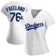 Alex Freeland ＃76 Los Angeles Dodgers Replica Women's White Home 2024 World Series Champions Jersey