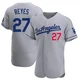 Alex Reyes ＃27 Los Angeles Dodgers Authentic Men's Gray Away Jersey