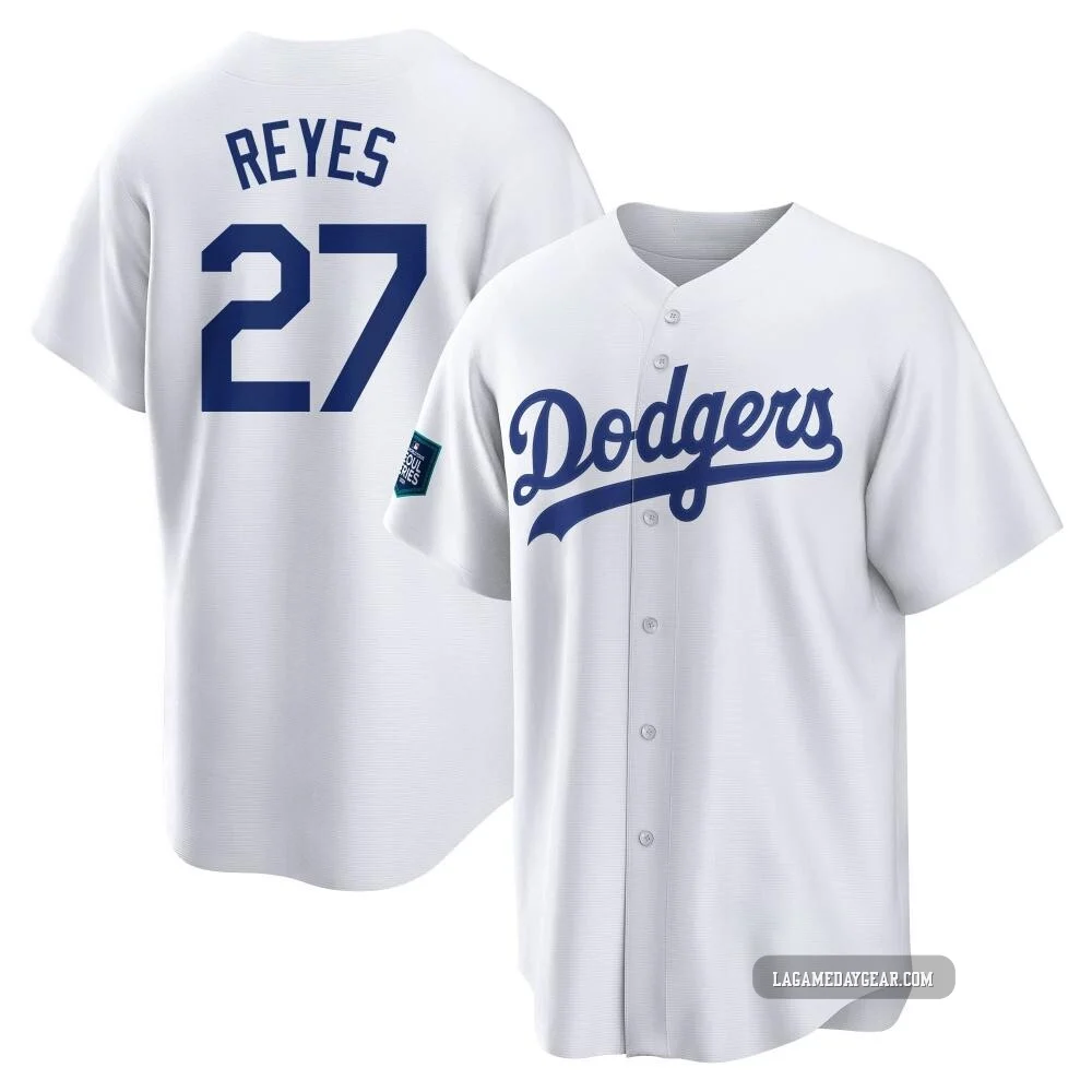Alex Reyes ＃27 Los Angeles Dodgers Replica Men's White 2024 World Tour Seoul Series Home Jersey