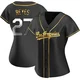 Alex Reyes ＃27 Los Angeles Dodgers Replica Women's Gold Black en Alternate Jersey