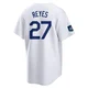 Alex Reyes ＃27 Los Angeles Dodgers Replica Youth White 2024 World Tour Seoul Series Home Jersey