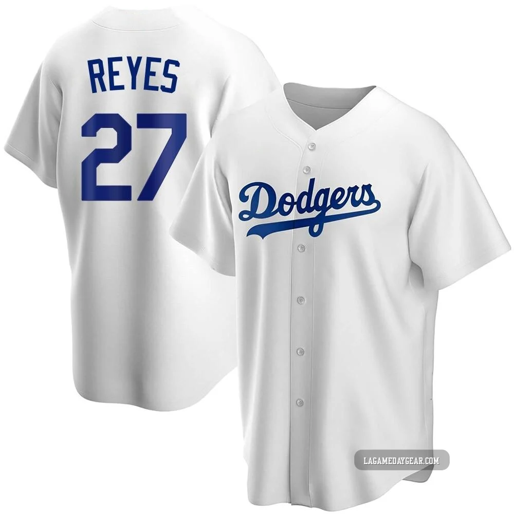 Alex Reyes ＃27 Los Angeles Dodgers Replica Youth White Home Jersey