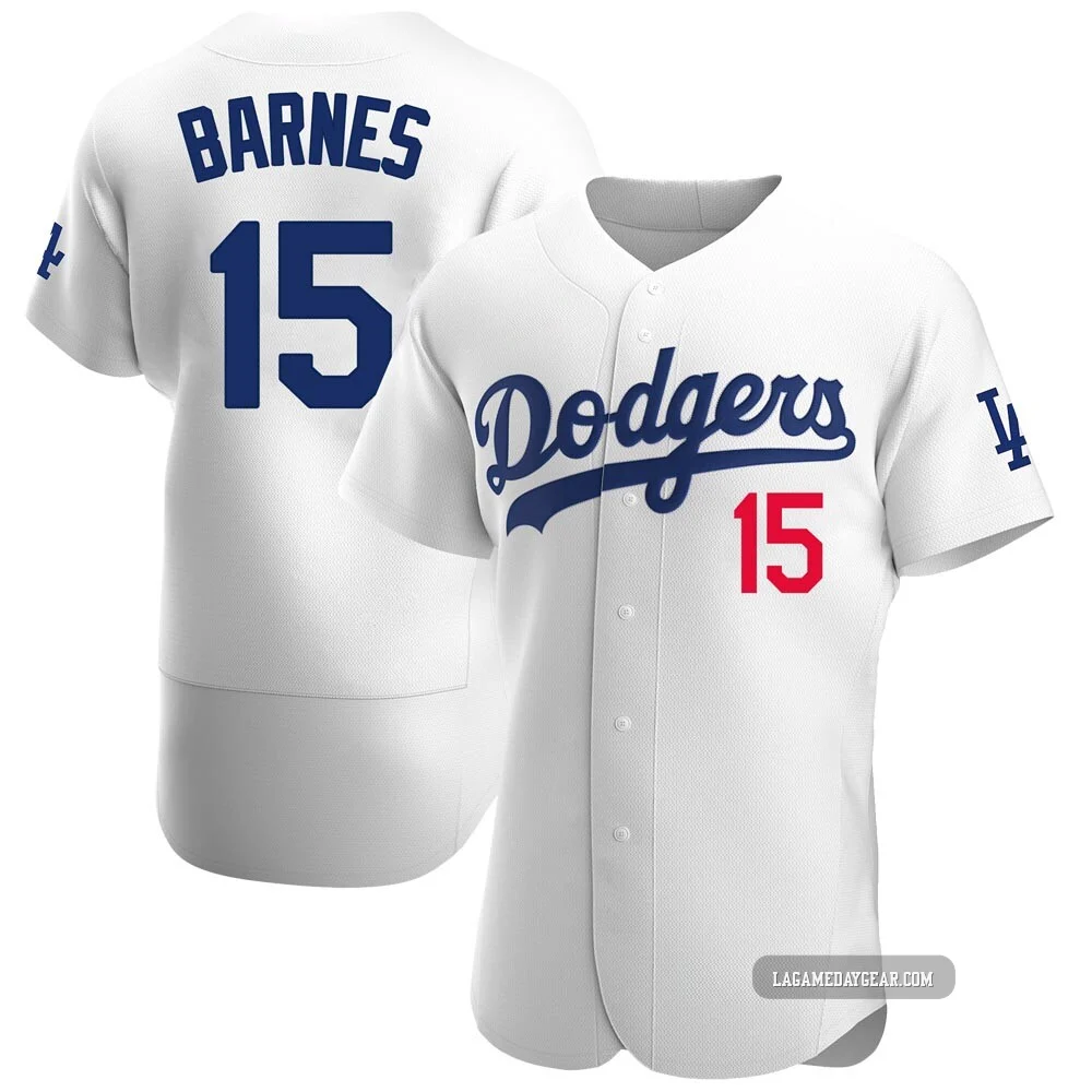 Austin Barnes ＃15 Los Angeles Dodgers Authentic Men's White Home Jersey