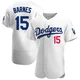 Austin Barnes ＃15 Los Angeles Dodgers Authentic Men's White Home Jersey