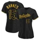 Austin Barnes ＃15 Los Angeles Dodgers Authentic Women's Black Snake Skin City Jersey