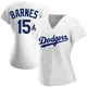Austin Barnes ＃15 Los Angeles Dodgers Authentic Women's White Home 2024 World Series Champions Jersey