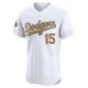Austin Barnes ＃15 Los Angeles Dodgers Elite Men's Gold White 2025 Collection Jersey