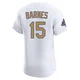 Austin Barnes ＃15 Los Angeles Dodgers Elite Men's Gold White 2025 Collection Jersey