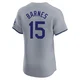 Austin Barnes ＃15 Los Angeles Dodgers Elite Men's Gray Road 2024 World Series Jersey