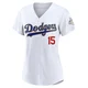 Austin Barnes ＃15 Los Angeles Dodgers Limited Women's Gold White 2026 Collection Stadium Jersey