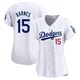 Austin Barnes ＃15 Los Angeles Dodgers Limited Women's White Home Jersey