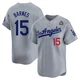 Austin Barnes ＃15 Los Angeles Dodgers Limited Youth Gray Away 2024 World Series Jersey