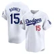 Austin Barnes ＃15 Los Angeles Dodgers Limited Youth White Home 2024 World Series Champions Jersey
