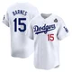 Austin Barnes ＃15 Los Angeles Dodgers Limited Youth White Home 2024 World Series Jersey