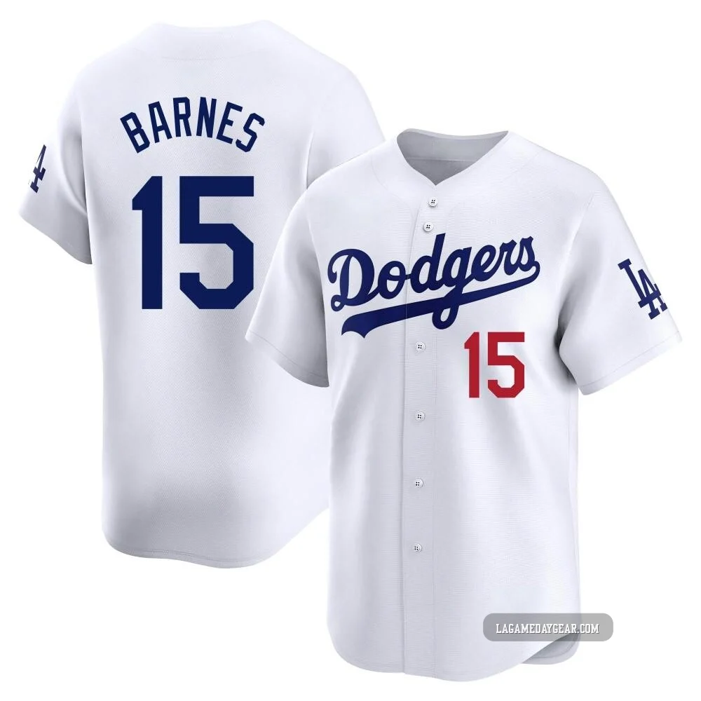 Austin Barnes ＃15 Los Angeles Dodgers Limited Youth White Home Jersey