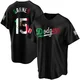 Austin Barnes ＃15 Los Angeles Dodgers Replica Men's Black Mexican Flag Jersey