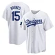 Austin Barnes ＃15 Los Angeles Dodgers Replica Men's White 2024 World Tour Seoul Series Home Jersey