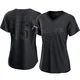 Austin Barnes ＃15 Los Angeles Dodgers Replica Women's Black Pitch Fashion 2024 World Series Champions Jersey