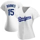 Austin Barnes ＃15 Los Angeles Dodgers Replica Women's White Home Jersey