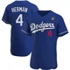 Babe Herman ＃4 Los Angeles Dodgers Authentic Men's Royal Alternate 2024 World Series Jersey