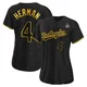 Babe Herman ＃4 Los Angeles Dodgers Authentic Women's Black Snake Skin City 2024 World Series Jersey