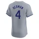 Babe Herman ＃4 Los Angeles Dodgers Elite Men's Gray Road Jersey