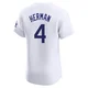 Babe Herman ＃4 Los Angeles Dodgers Elite Men's White Home Jersey