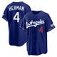 Babe Herman ＃4 Los Angeles Dodgers Limited Men's Royal Alternate Stadium Jersey