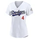 Babe Herman ＃4 Los Angeles Dodgers Limited Women's Gold White 2026 Collection Stadium Jersey
