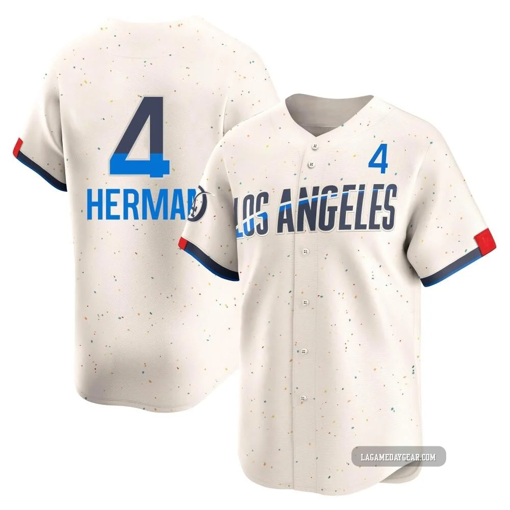 Babe Herman ＃4 Los Angeles Dodgers Limited Youth Cream 2024 City Connect Jersey