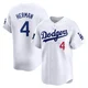 Babe Herman ＃4 Los Angeles Dodgers Limited Youth White 2024 World Tour Seoul Series Home Jersey